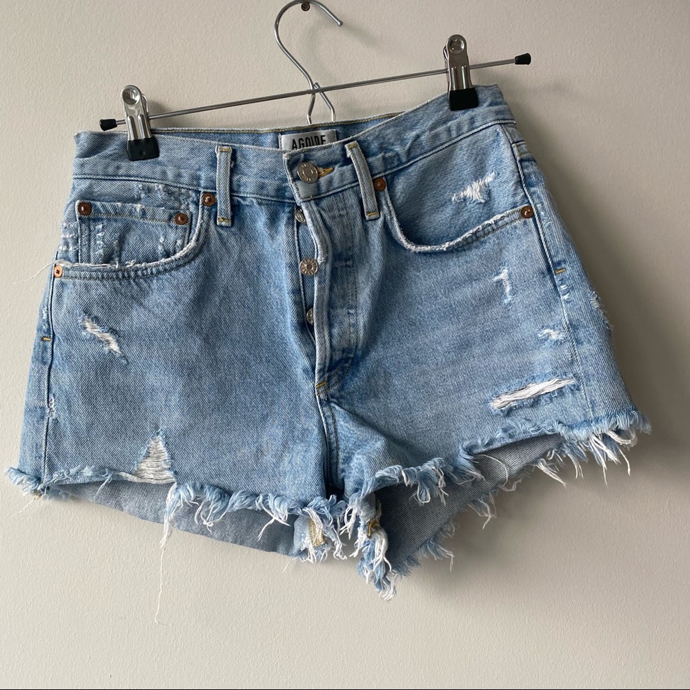 Agolde parker vintage cut off denim shorts